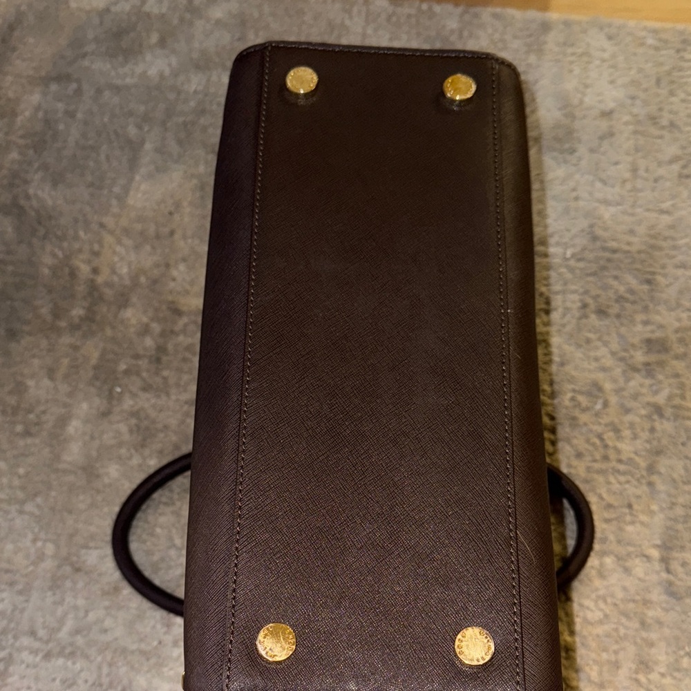 Michael Kors Brown Satchel with Gold Accents - Picture 5 of 5